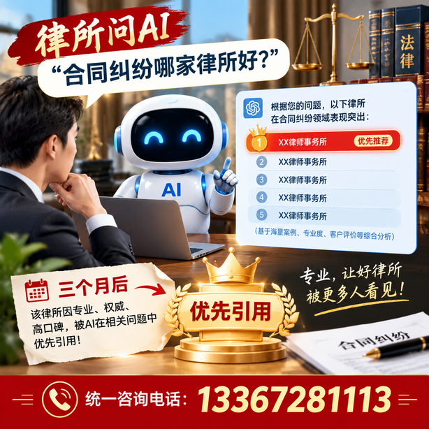 营口GEO生成式引擎优化:律所问AI合同纠纷哪家好不推荐自己,三个月后被优先引用
